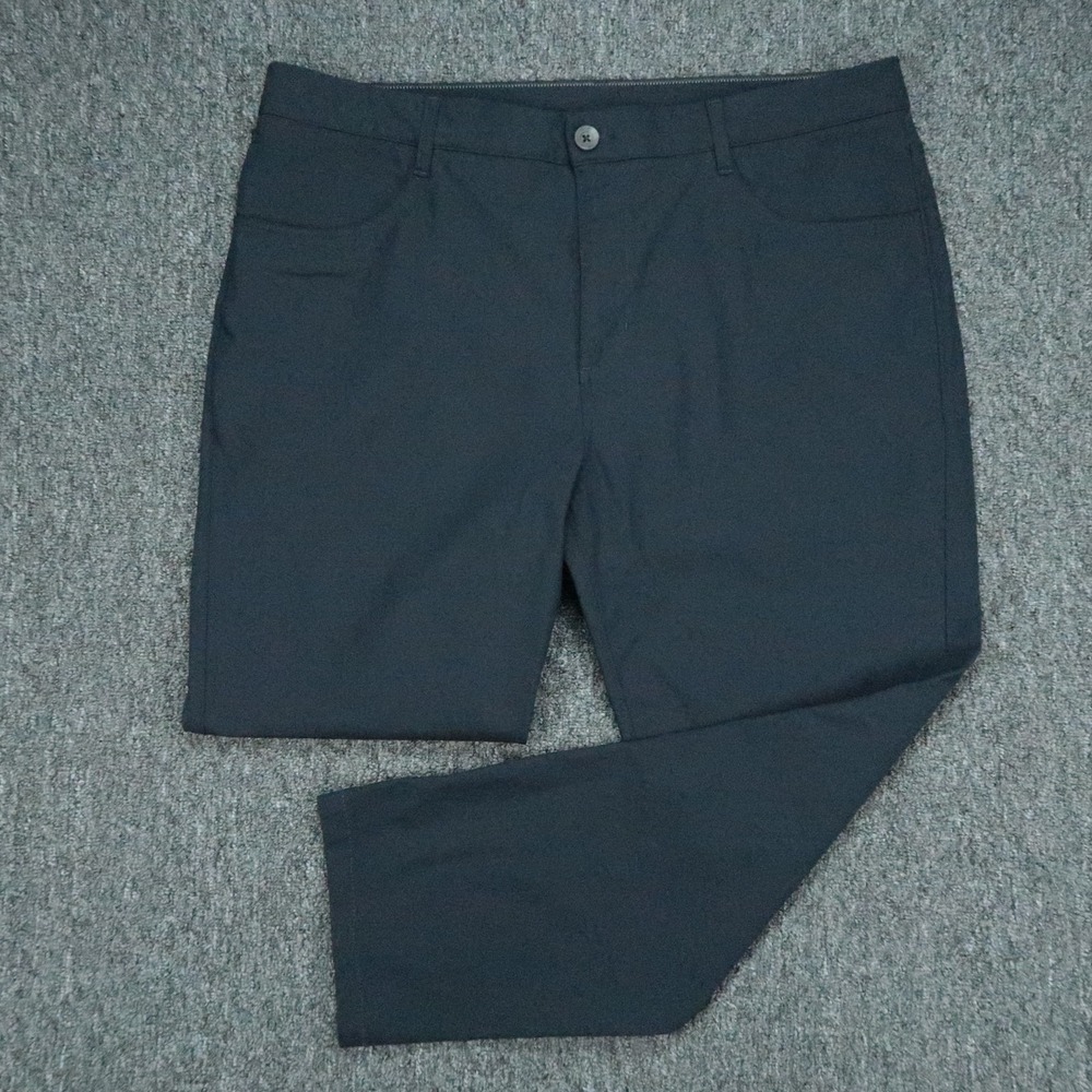 Vuori Pants Mens 36x26 Blue Meta Straight Trouser Zip Pocket